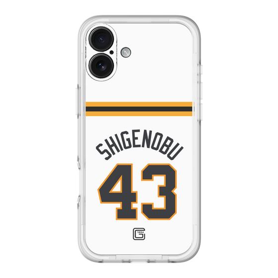 スリムプロテクションプレミアムケース［ 読売ジャイアンツ - #43 SHIGENOBU - ホーム ］