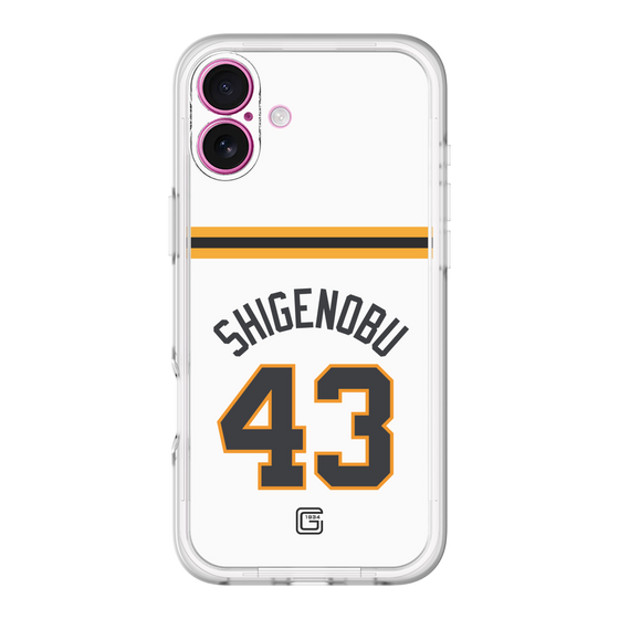スリムプロテクションプレミアムケース［ 読売ジャイアンツ - #43 SHIGENOBU - ホーム ］