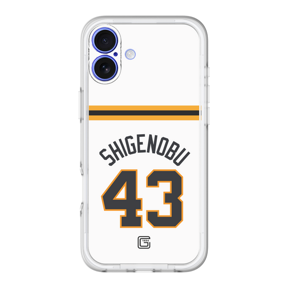 スリムプロテクションプレミアムケース［ 読売ジャイアンツ - #43 SHIGENOBU - ホーム ］