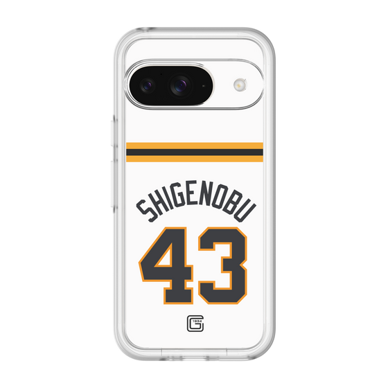 スリムプロテクションプレミアムケース［ 読売ジャイアンツ - #43 SHIGENOBU - ホーム ］