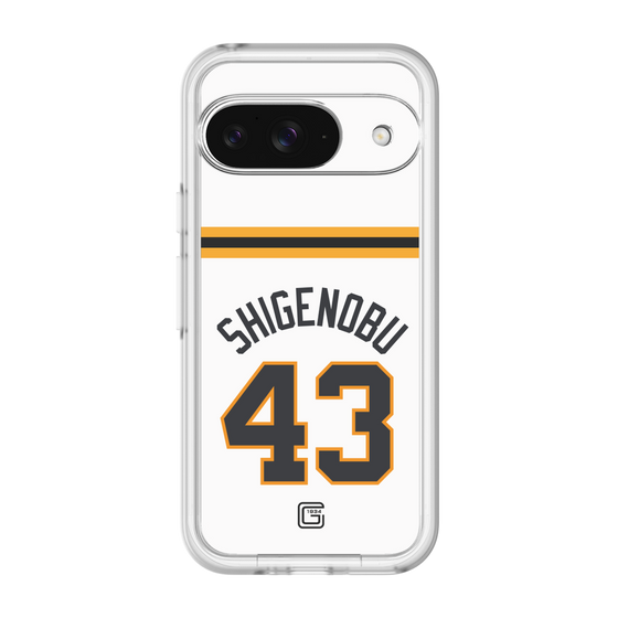 スリムプロテクションプレミアムケース［ 読売ジャイアンツ - #43 SHIGENOBU - ホーム ］