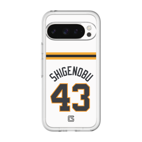 スリムプロテクションプレミアムケース［ 読売ジャイアンツ - #43 SHIGENOBU - ホーム ］