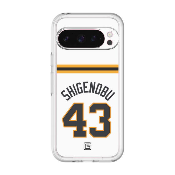 スリムプロテクションプレミアムケース［ 読売ジャイアンツ - #43 SHIGENOBU - ホーム ］
