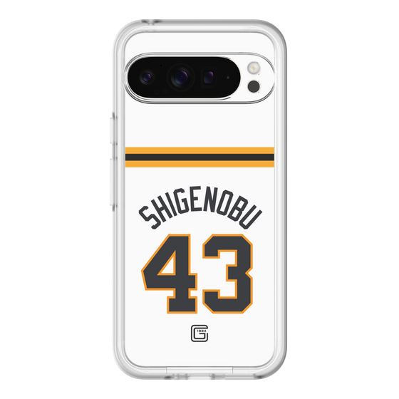 スリムプロテクションプレミアムケース［ 読売ジャイアンツ - #43 SHIGENOBU - ホーム ］