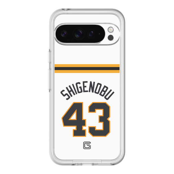 スリムプロテクションプレミアムケース［ 読売ジャイアンツ - #43 SHIGENOBU - ホーム ］