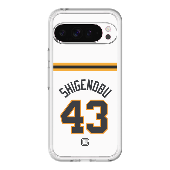 スリムプロテクションプレミアムケース［ 読売ジャイアンツ - #43 SHIGENOBU - ホーム ］