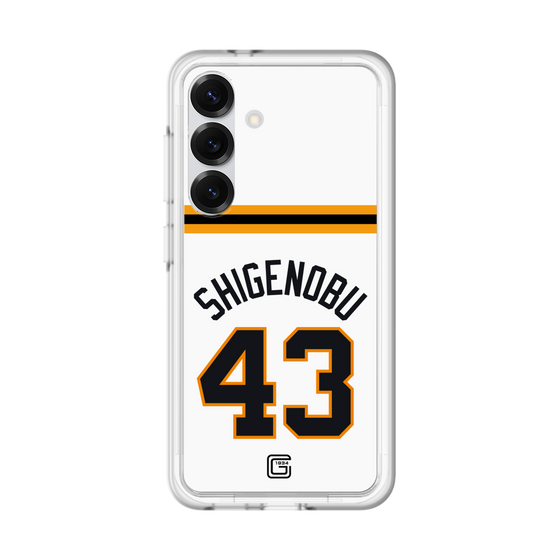 スリムプロテクションプレミアムケース［ 読売ジャイアンツ - #43 SHIGENOBU - ホーム ］