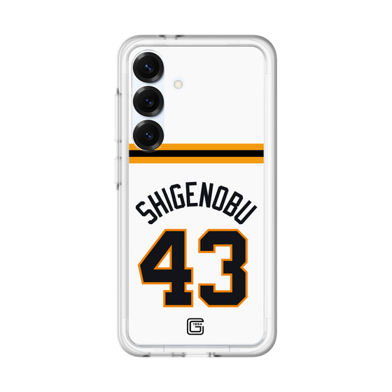 スリムプロテクションプレミアムケース［ 読売ジャイアンツ - #43 SHIGENOBU - ホーム ］
