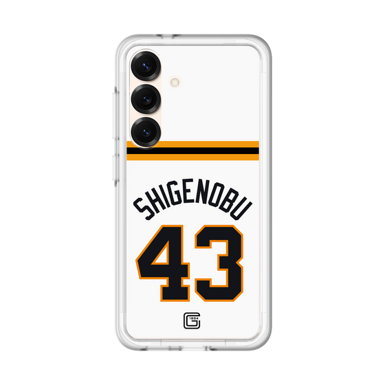 スリムプロテクションプレミアムケース［ 読売ジャイアンツ - #43 SHIGENOBU - ホーム ］