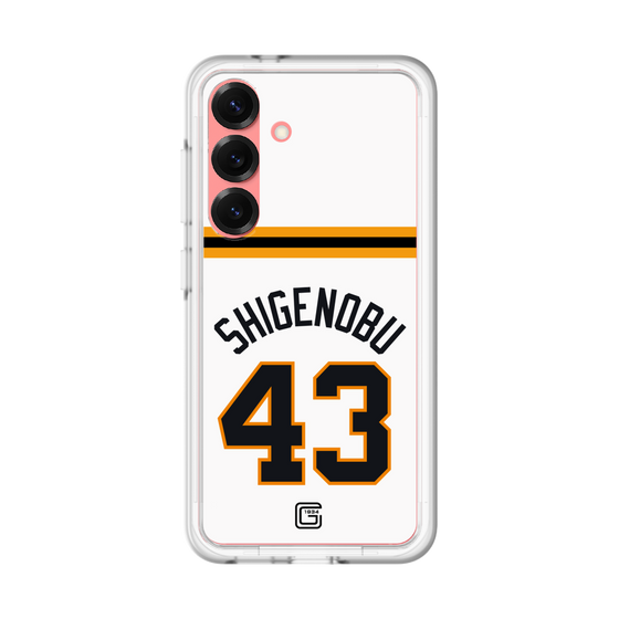 スリムプロテクションプレミアムケース［ 読売ジャイアンツ - #43 SHIGENOBU - ホーム ］