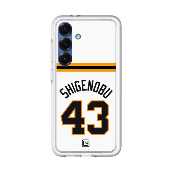 スリムプロテクションプレミアムケース［ 読売ジャイアンツ - #43 SHIGENOBU - ホーム ］