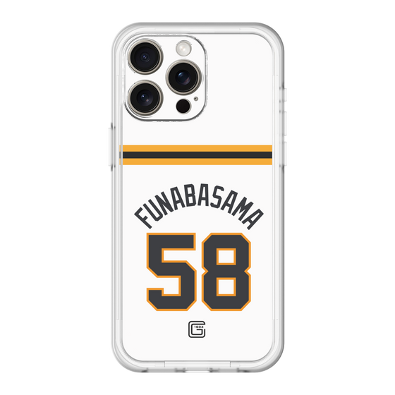 スリムプロテクションプレミアムケース［ 読売ジャイアンツ - #58 FUNABASAMA - ホーム ］
