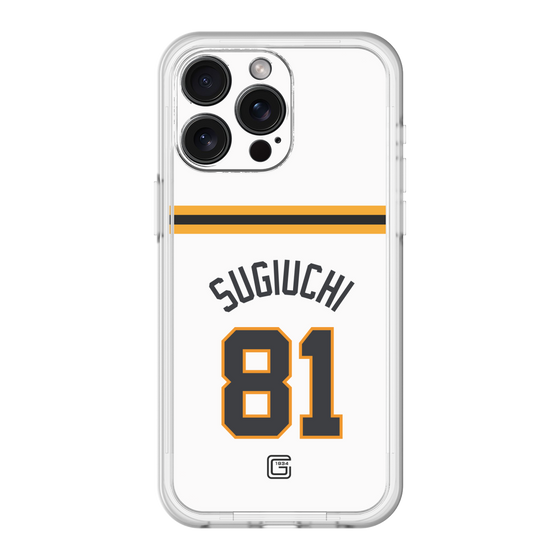 スリムプロテクションプレミアムケース［ 読売ジャイアンツ - #81 SUGIUCHI - ホーム ］