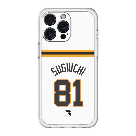 スリムプロテクションプレミアムケース［ 読売ジャイアンツ - #81 SUGIUCHI - ホーム ］