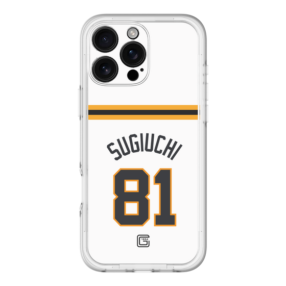 スリムプロテクションプレミアムケース［ 読売ジャイアンツ - #81 SUGIUCHI - ホーム ］