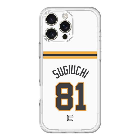 スリムプロテクションプレミアムケース［ 読売ジャイアンツ - #81 SUGIUCHI - ホーム ］