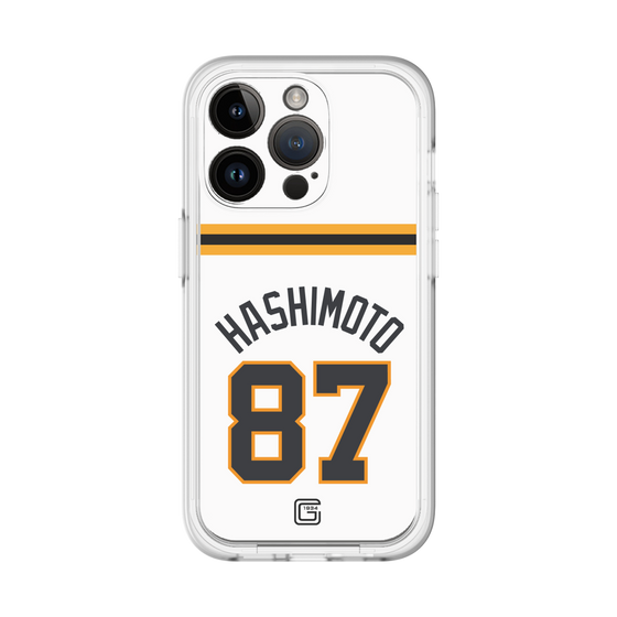 スリムプロテクションプレミアムケース［ 読売ジャイアンツ - #87 HASHIMOTO - ホーム ］