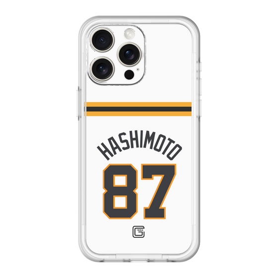 スリムプロテクションプレミアムケース［ 読売ジャイアンツ - #87 HASHIMOTO - ホーム ］
