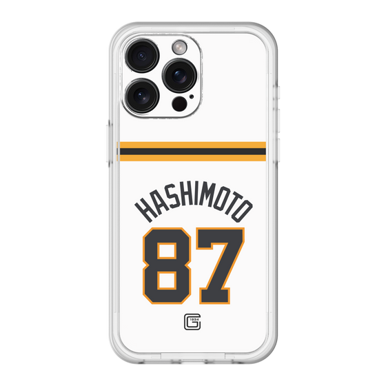 スリムプロテクションプレミアムケース［ 読売ジャイアンツ - #87 HASHIMOTO - ホーム ］
