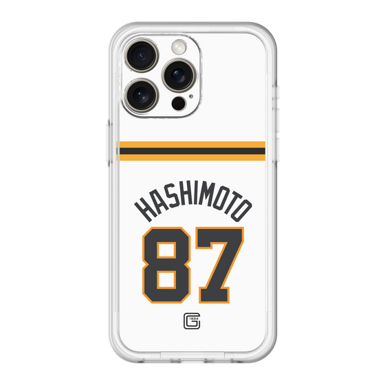 スリムプロテクションプレミアムケース［ 読売ジャイアンツ - #87 HASHIMOTO - ホーム ］
