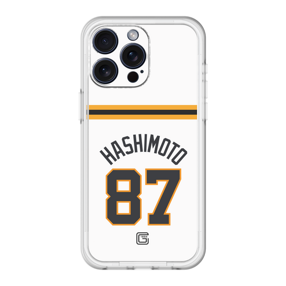 スリムプロテクションプレミアムケース［ 読売ジャイアンツ - #87 HASHIMOTO - ホーム ］