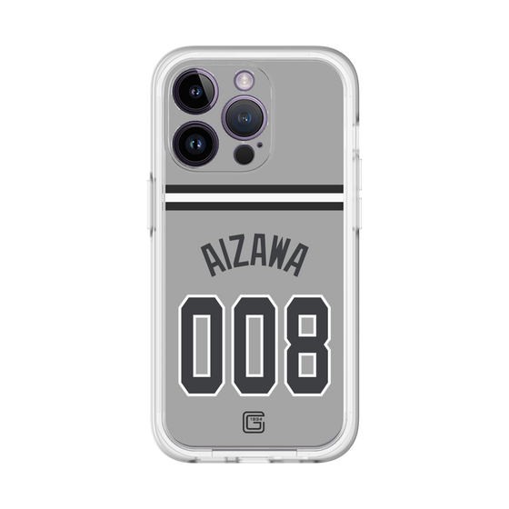 スリムプロテクションプレミアムケース［ 読売ジャイアンツ - #008 AIZAWA - ビジター ］