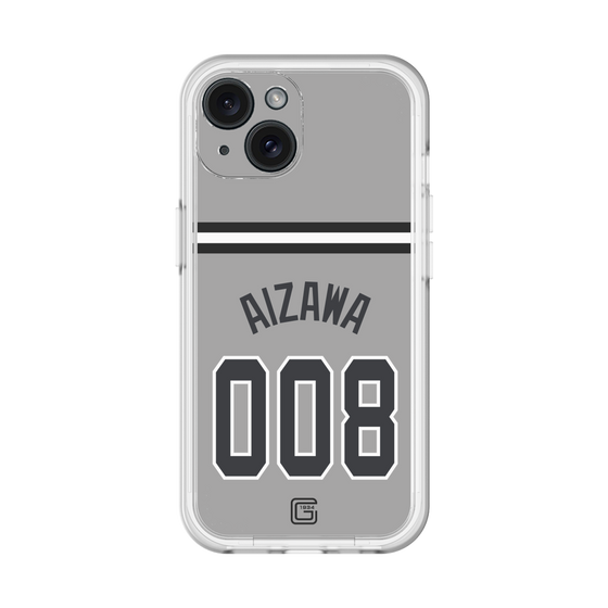 スリムプロテクションプレミアムケース［ 読売ジャイアンツ - #008 AIZAWA - ビジター ］