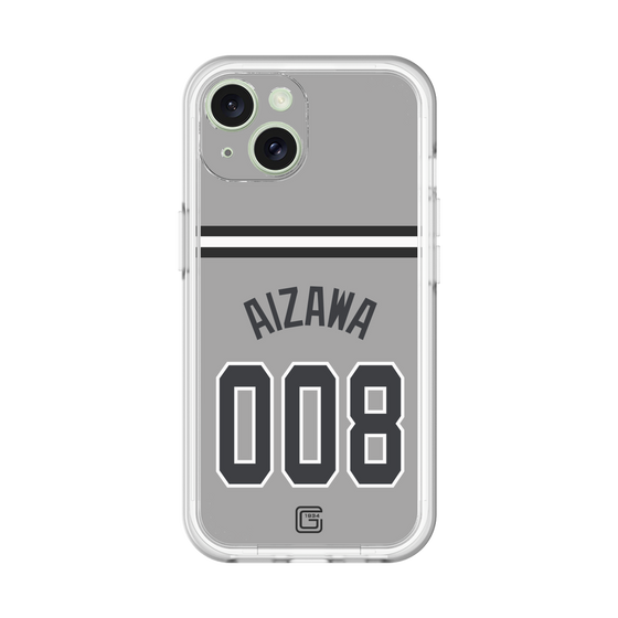 スリムプロテクションプレミアムケース［ 読売ジャイアンツ - #008 AIZAWA - ビジター ］