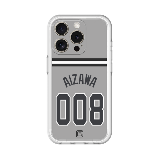 スリムプロテクションプレミアムケース［ 読売ジャイアンツ - #008 AIZAWA - ビジター ］
