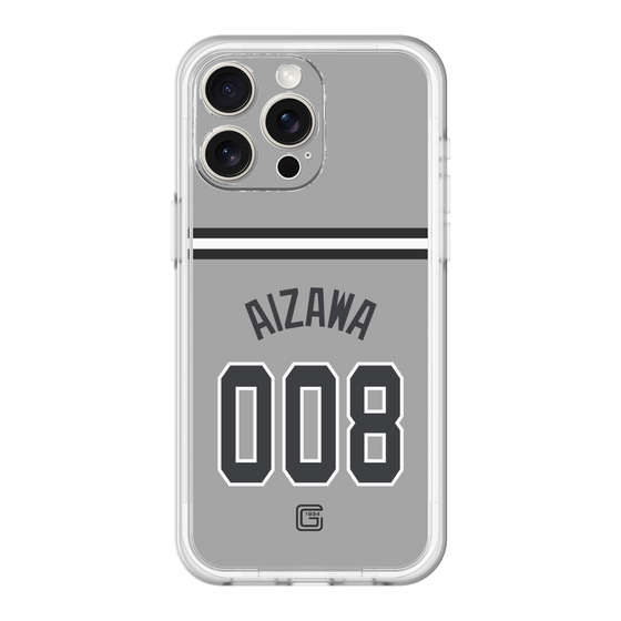 スリムプロテクションプレミアムケース［ 読売ジャイアンツ - #008 AIZAWA - ビジター ］