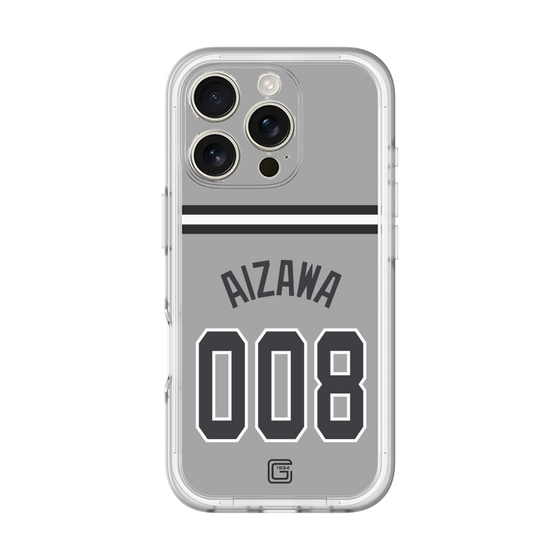 スリムプロテクションプレミアムケース［ 読売ジャイアンツ - #008 AIZAWA - ビジター ］