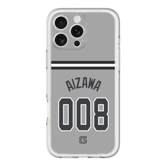 スリムプロテクションプレミアムケース［ 読売ジャイアンツ - #008 AIZAWA - ビジター ］
