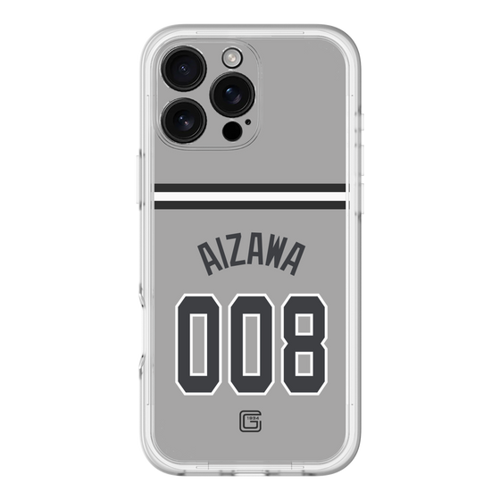スリムプロテクションプレミアムケース［ 読売ジャイアンツ - #008 AIZAWA - ビジター ］