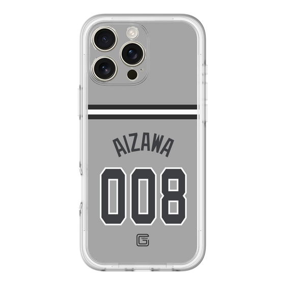 スリムプロテクションプレミアムケース［ 読売ジャイアンツ - #008 AIZAWA - ビジター ］