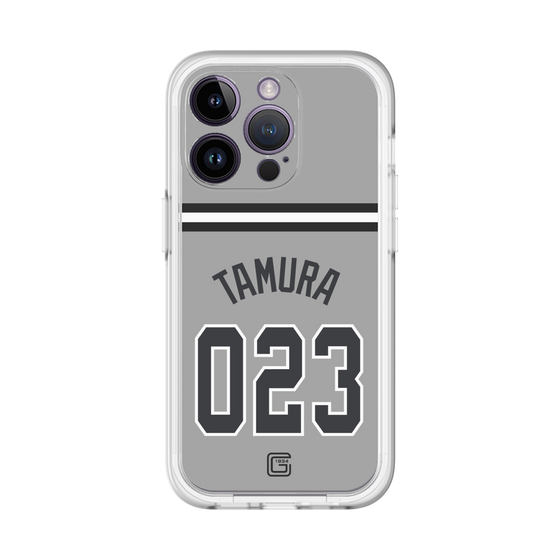 スリムプロテクションプレミアムケース［ 読売ジャイアンツ - #023 TAMURA - ビジター ］