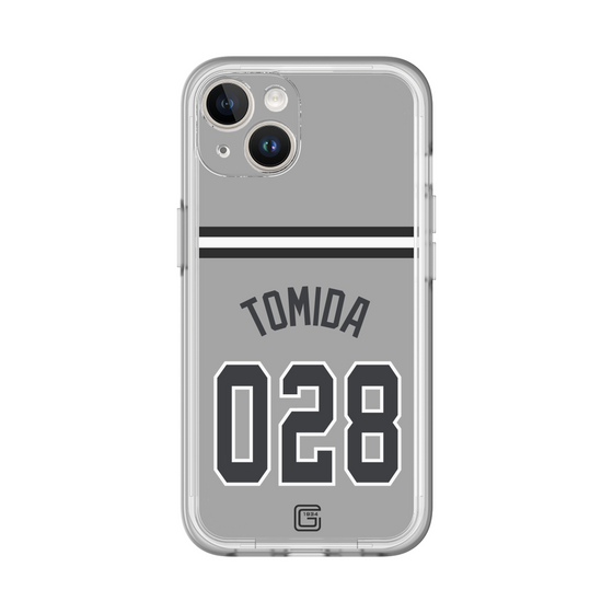 スリムプロテクションプレミアムケース［ 読売ジャイアンツ - #028 TOMIDA - ビジター ］