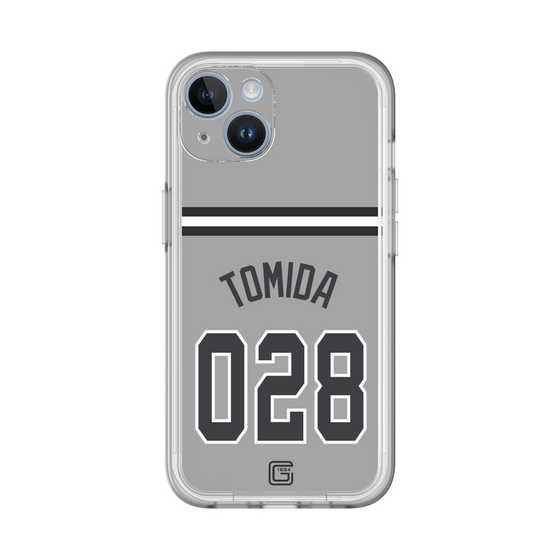 スリムプロテクションプレミアムケース［ 読売ジャイアンツ - #028 TOMIDA - ビジター ］