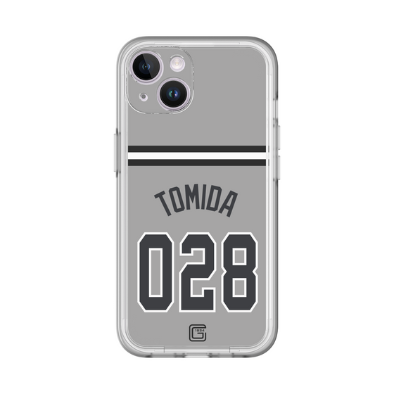 スリムプロテクションプレミアムケース［ 読売ジャイアンツ - #028 TOMIDA - ビジター ］