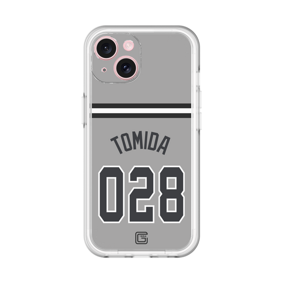 スリムプロテクションプレミアムケース［ 読売ジャイアンツ - #028 TOMIDA - ビジター ］