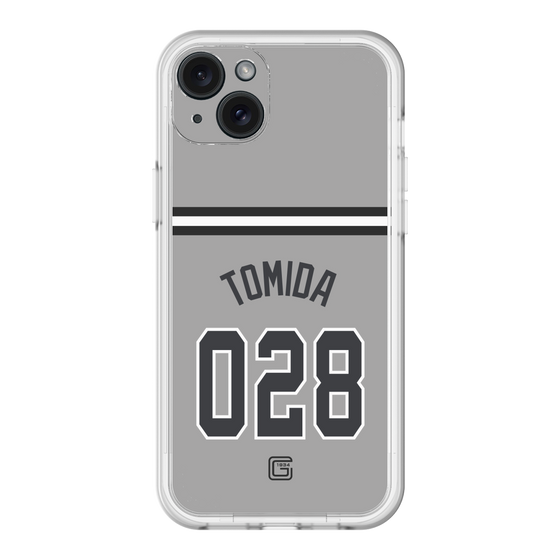 スリムプロテクションプレミアムケース［ 読売ジャイアンツ - #028 TOMIDA - ビジター ］