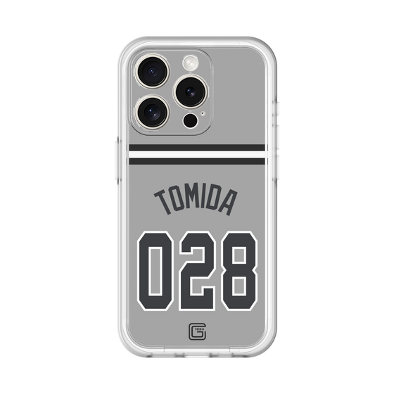 スリムプロテクションプレミアムケース［ 読売ジャイアンツ - #028 TOMIDA - ビジター ］