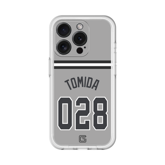 スリムプロテクションプレミアムケース［ 読売ジャイアンツ - #028 TOMIDA - ビジター ］
