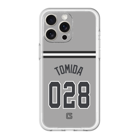 スリムプロテクションプレミアムケース［ 読売ジャイアンツ - #028 TOMIDA - ビジター ］