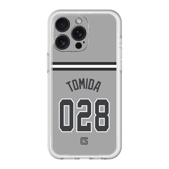 スリムプロテクションプレミアムケース［ 読売ジャイアンツ - #028 TOMIDA - ビジター ］