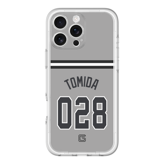スリムプロテクションプレミアムケース［ 読売ジャイアンツ - #028 TOMIDA - ビジター ］