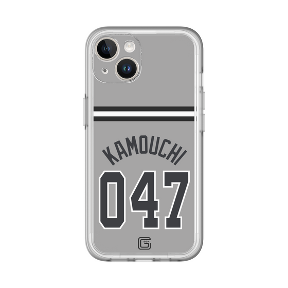 スリムプロテクションプレミアムケース［ 読売ジャイアンツ - #047 KAMOUCHI - ビジター ］