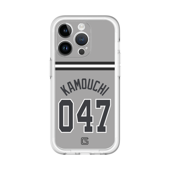 スリムプロテクションプレミアムケース［ 読売ジャイアンツ - #047 KAMOUCHI - ビジター ］