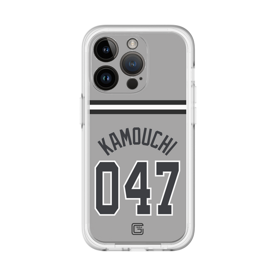 スリムプロテクションプレミアムケース［ 読売ジャイアンツ - #047 KAMOUCHI - ビジター ］