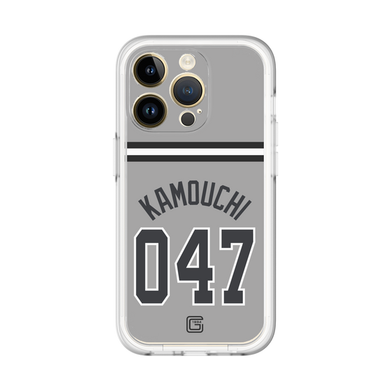 スリムプロテクションプレミアムケース［ 読売ジャイアンツ - #047 KAMOUCHI - ビジター ］