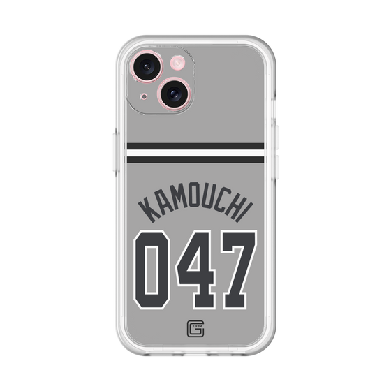 スリムプロテクションプレミアムケース［ 読売ジャイアンツ - #047 KAMOUCHI - ビジター ］
